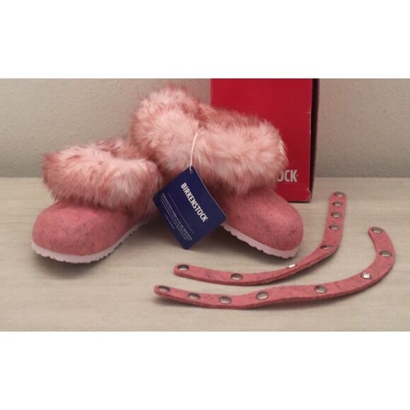Birkenstock 1007146 Kids Sz EUR 31 US 13 Inuil Pink Kaprun Braid Wool Felt Clogs - Picture 1 of 14